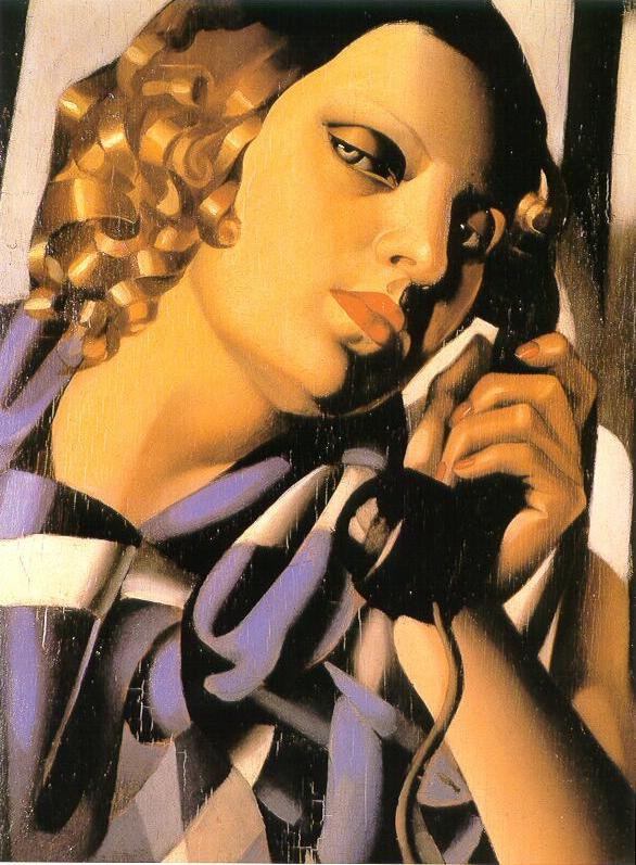 The Telephone painting - Tamara de Lempicka The Telephone art painting